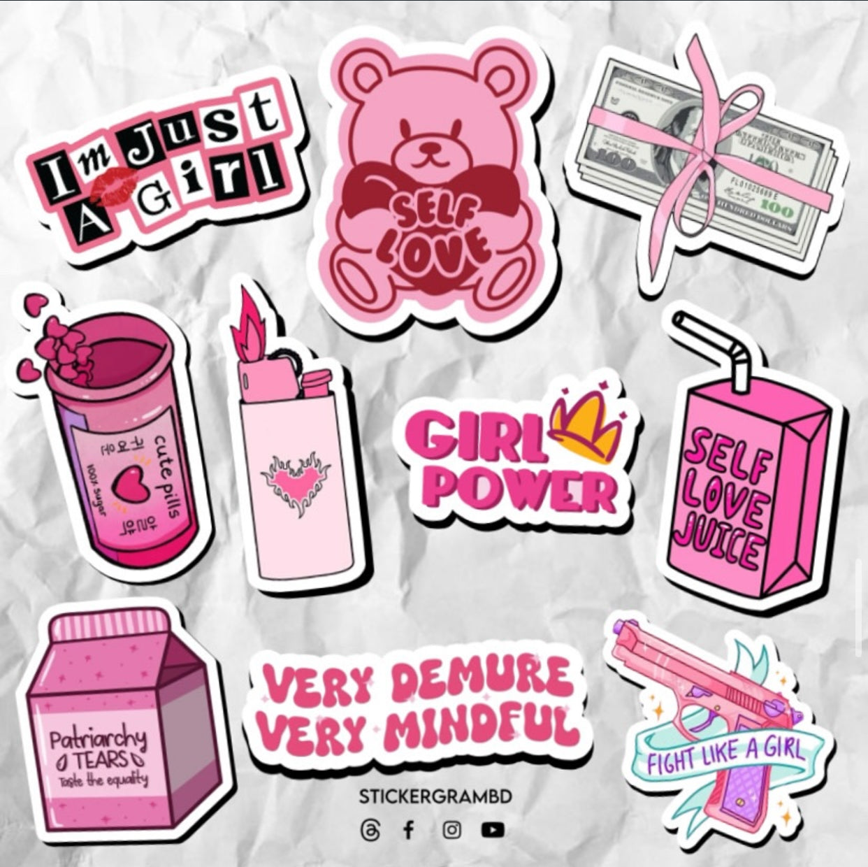 Girl Power Sticker Set 03