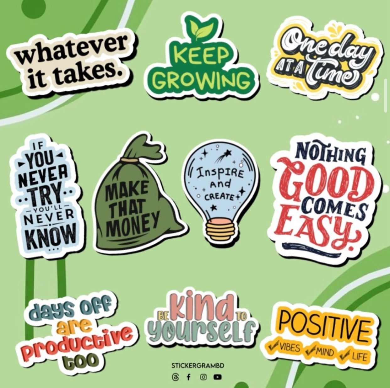 Motivation Sticker Set 01