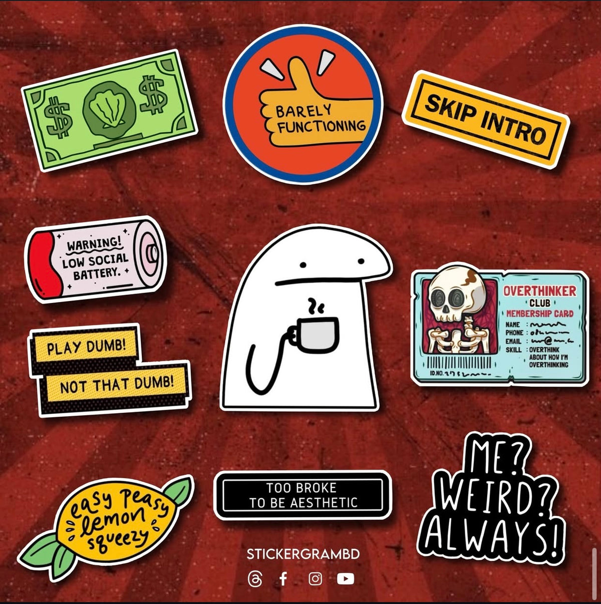 Sarcastic Sticker Set 02 – Stickergram BD