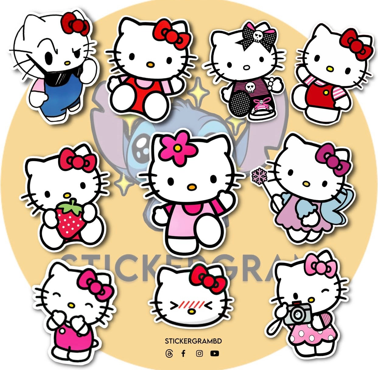Hello Kitty Sticker Set 01 – Stickergram BD