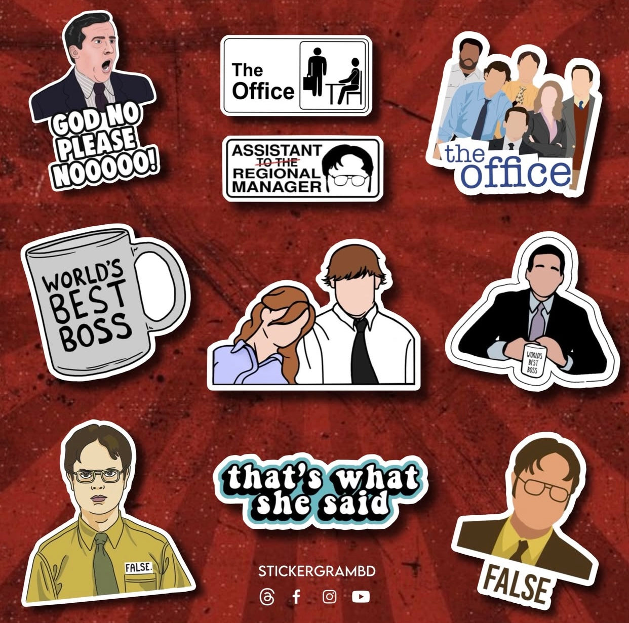 The Office Sticker Set