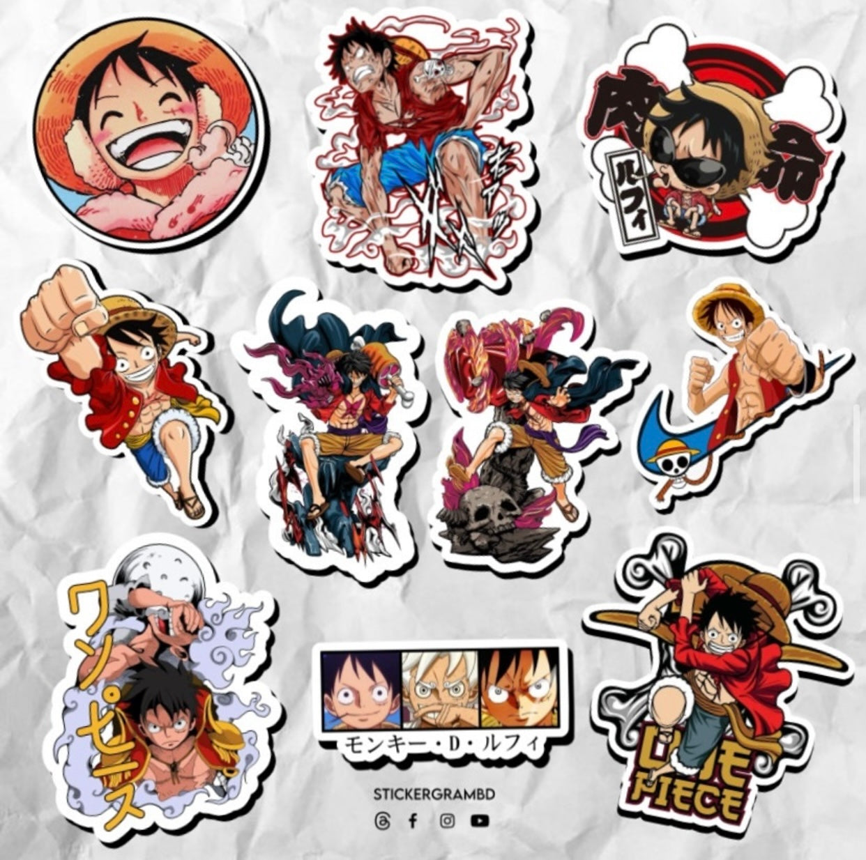 Lufy Sticker Set 01
