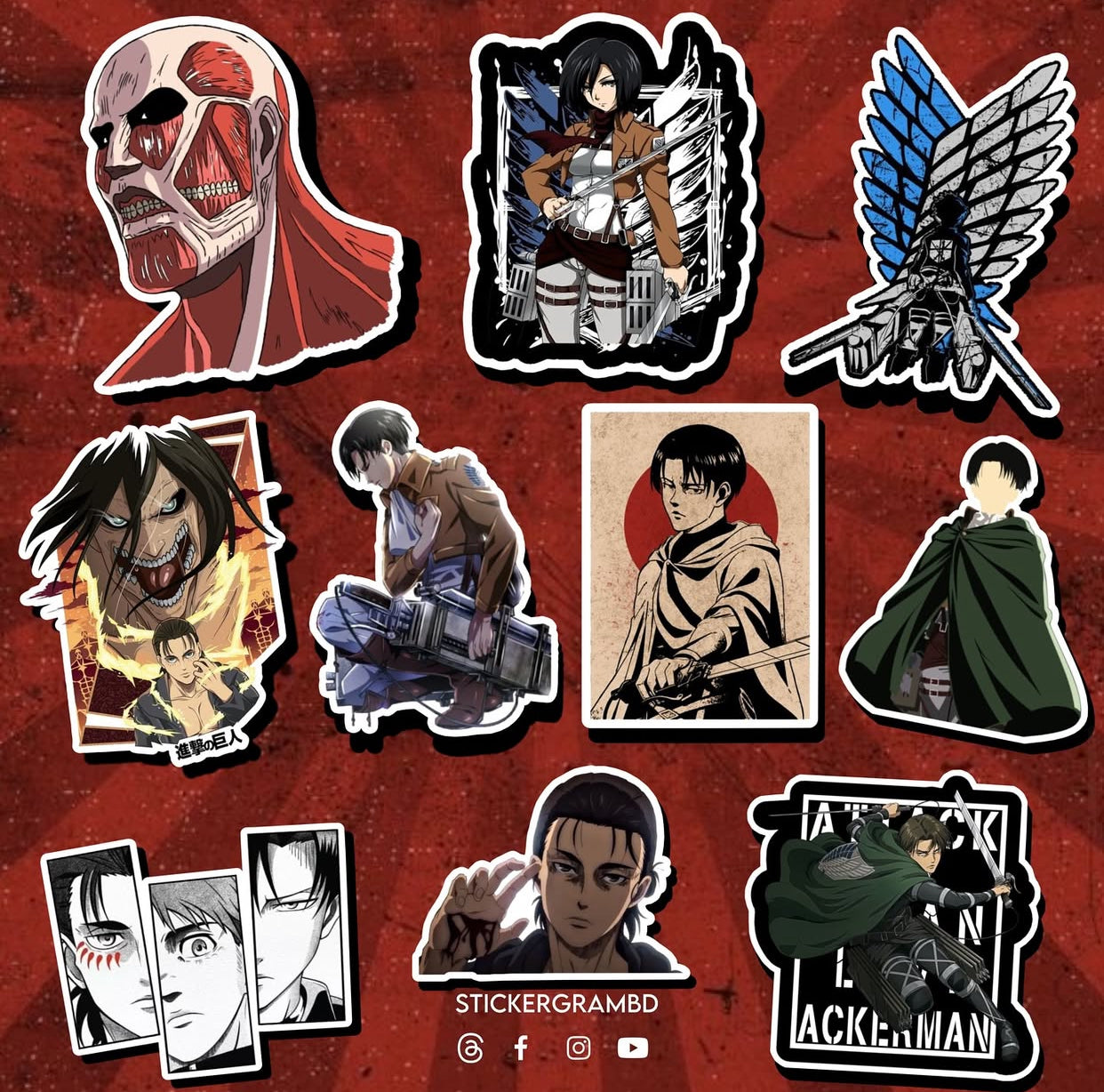 AOT Sticker Set 02