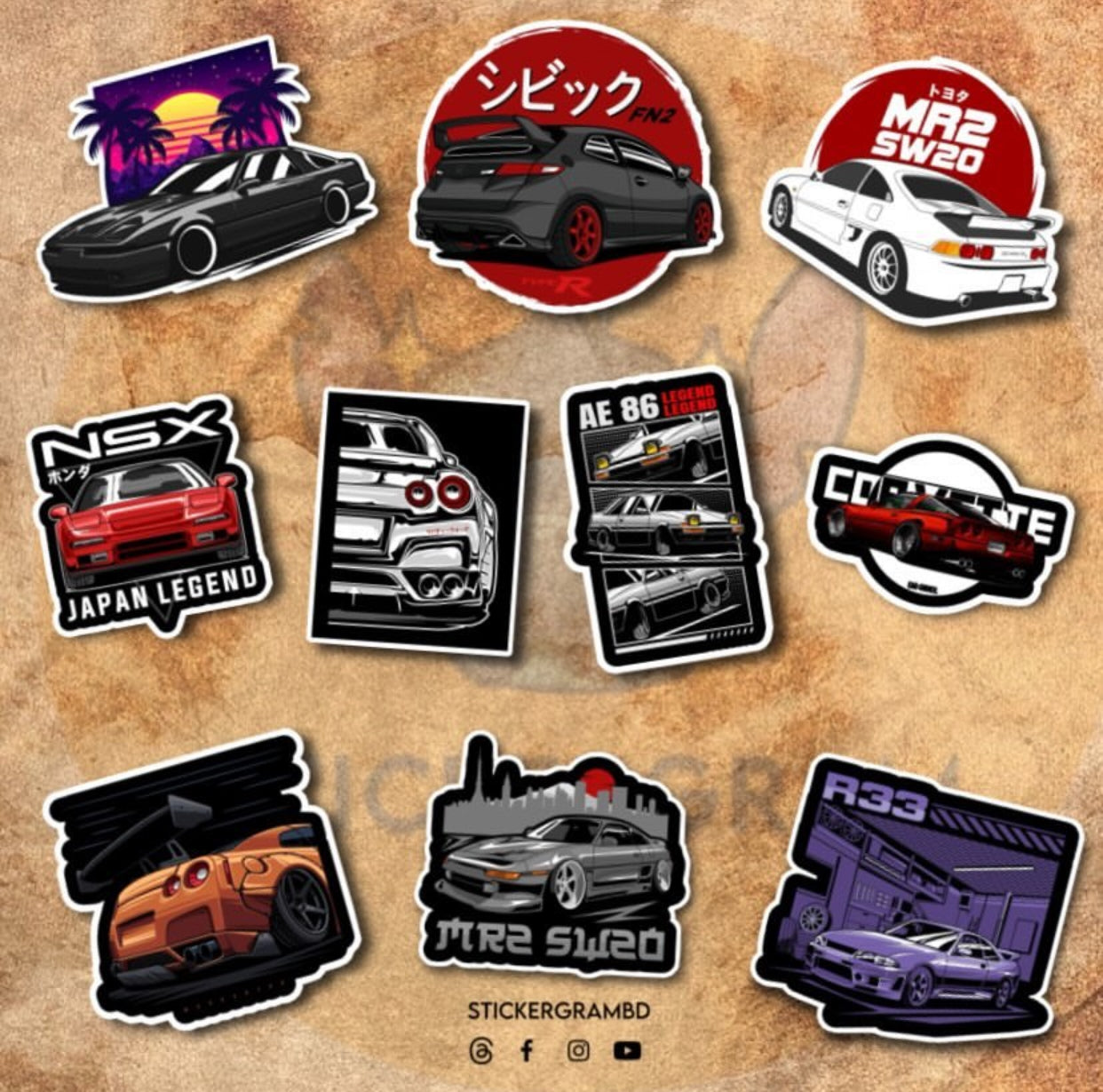 Cars Sticker Sets 07