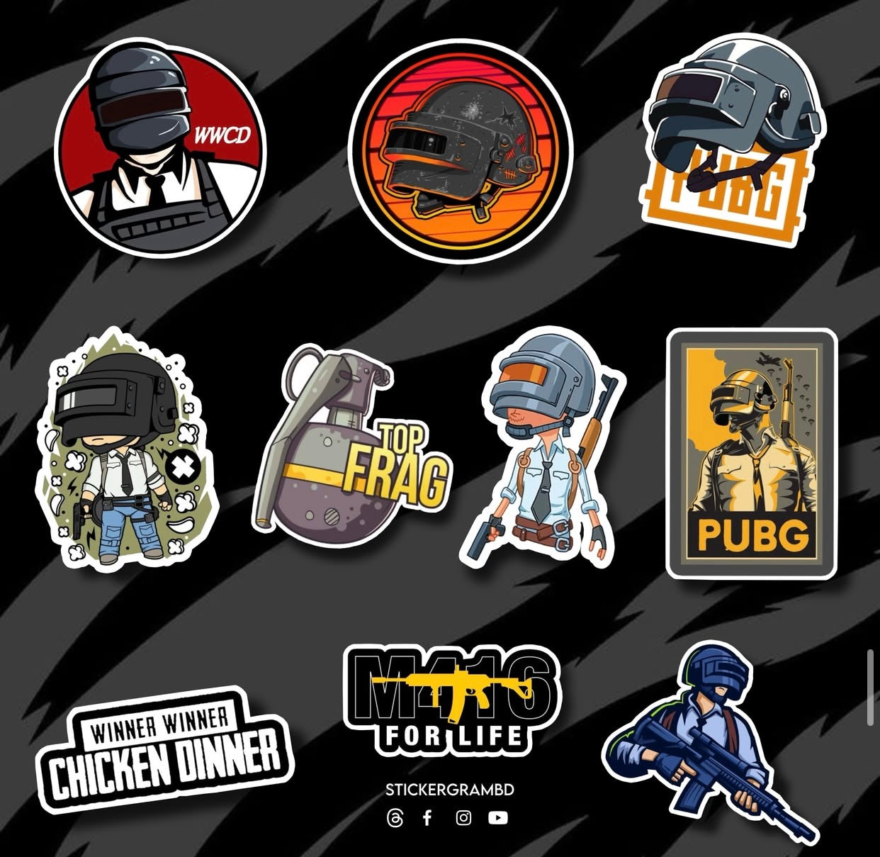 PUBG Sticker Set