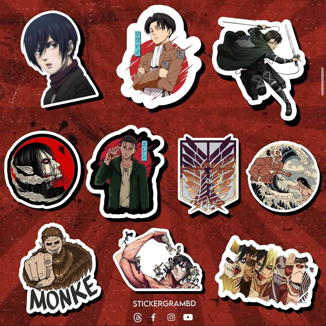 AOT Sticker Set 01