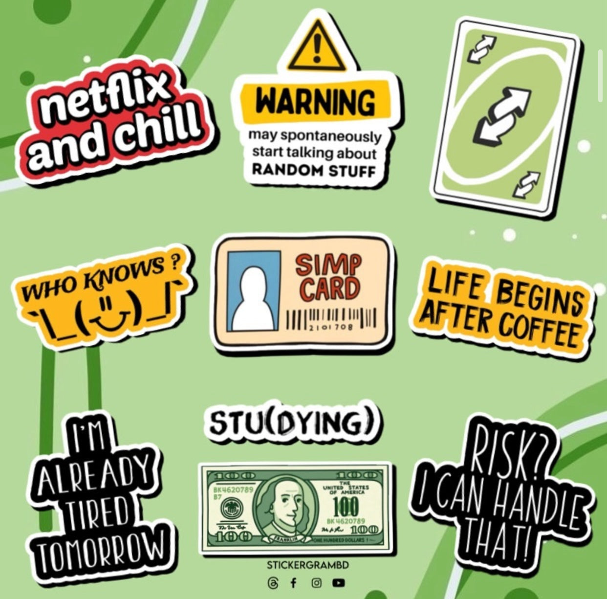 Sarcastic Sticker Set 04