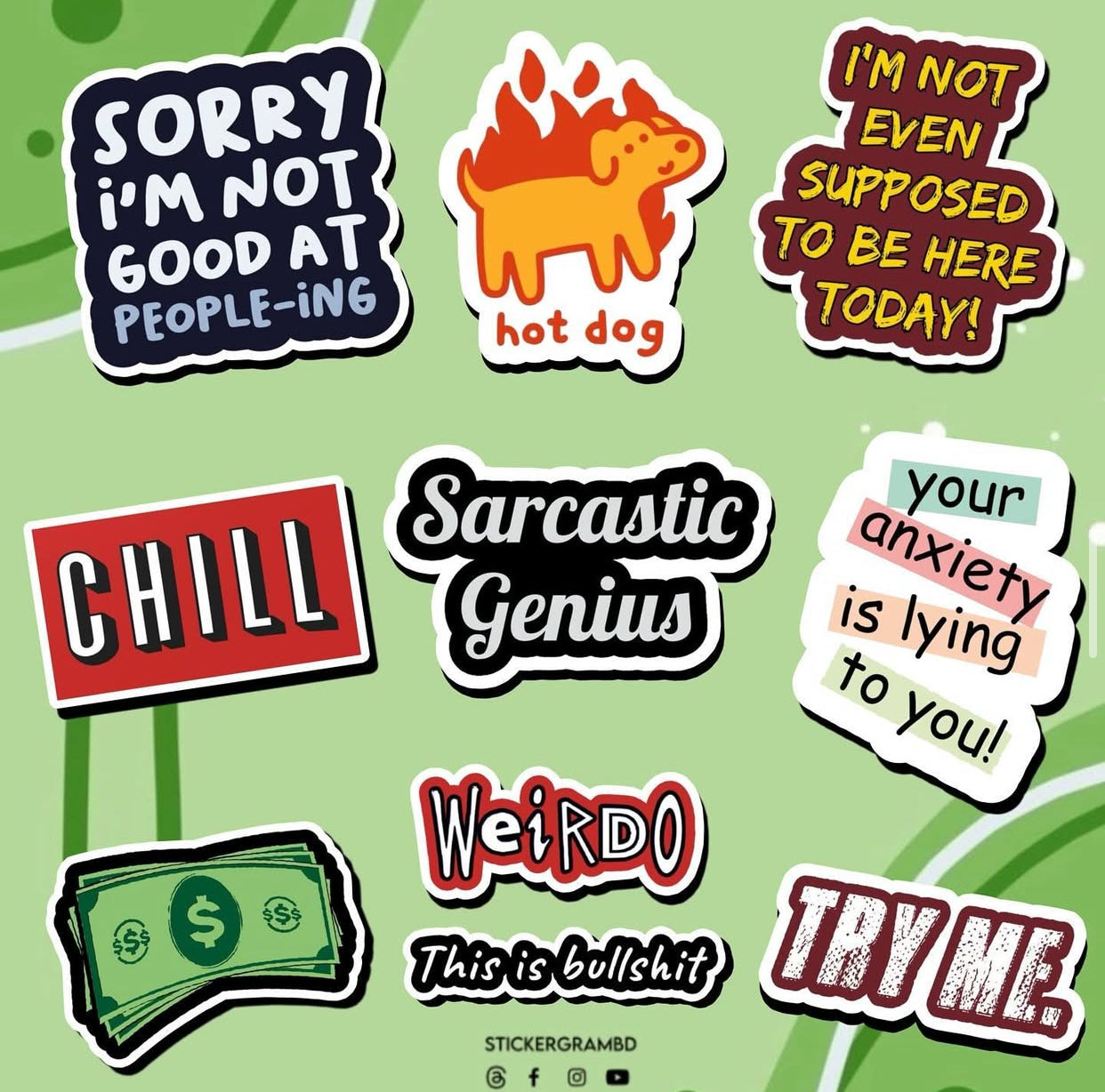 Sarcastic Sticker Set 05