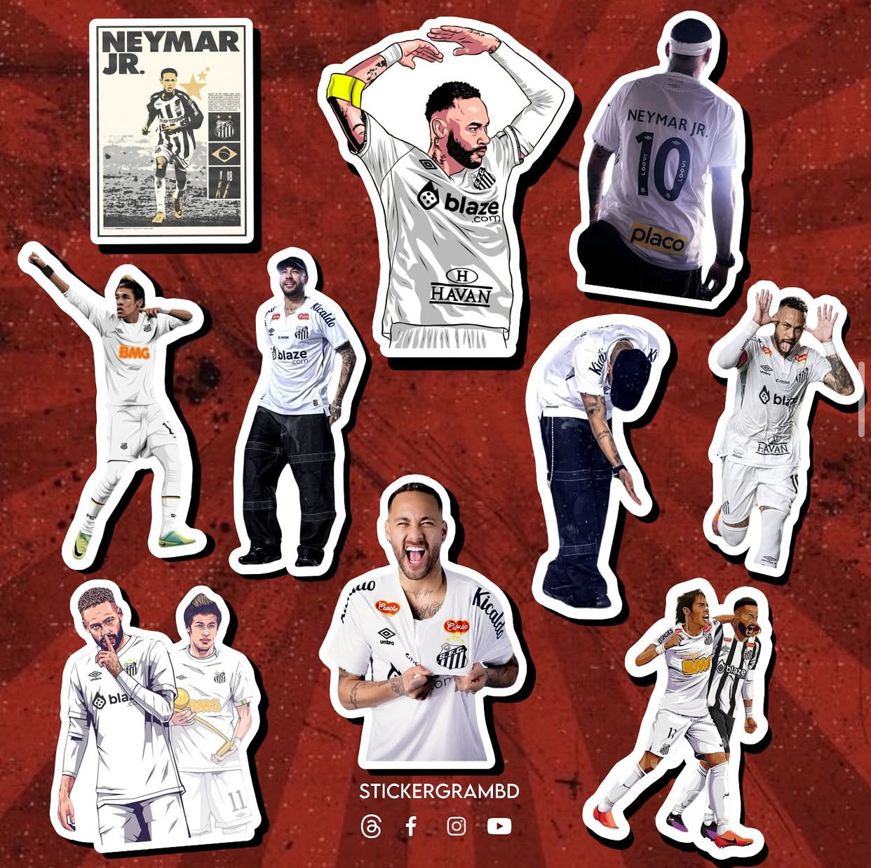 Neymar Sticker Set 02