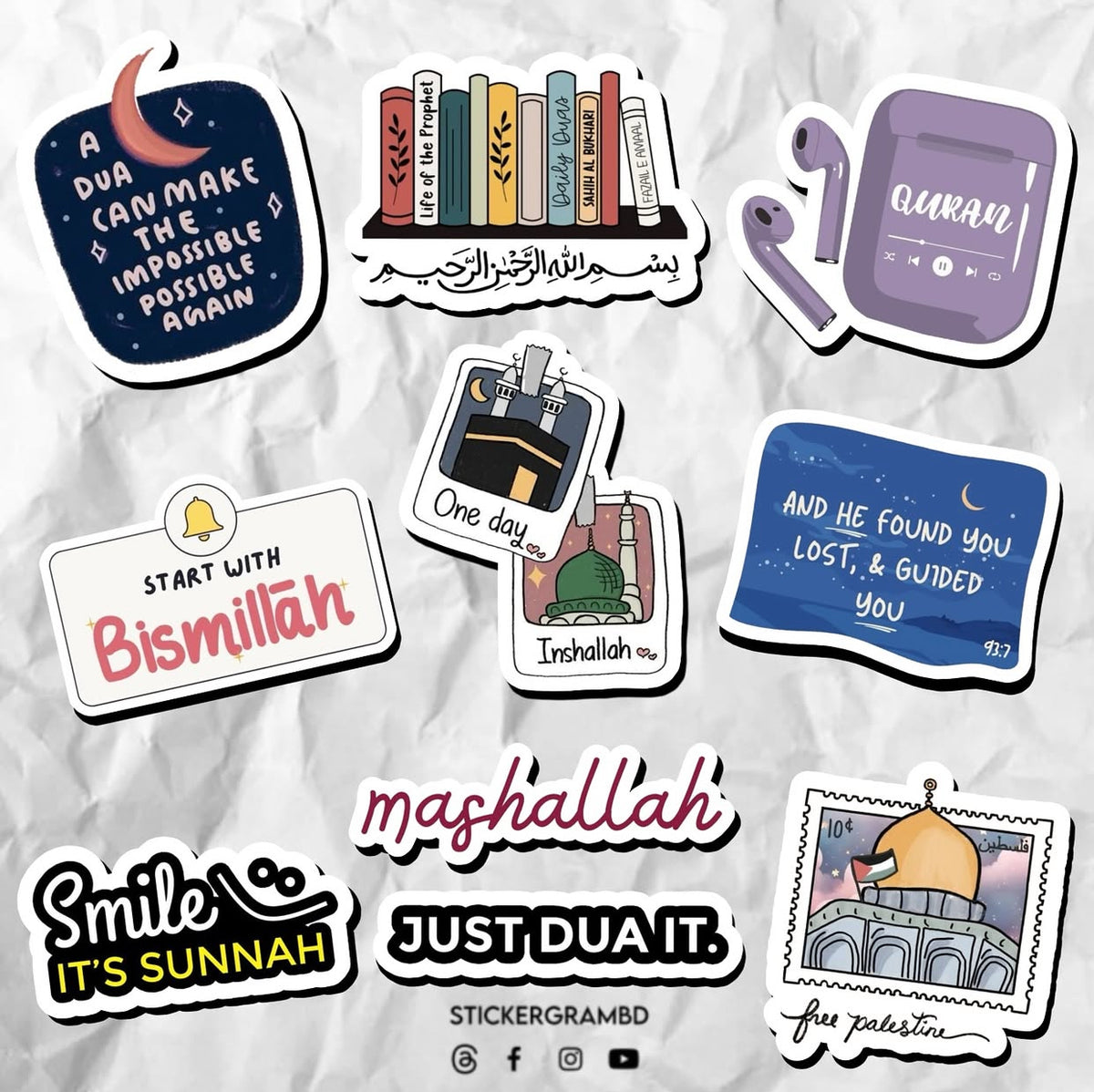 Available Islamic Sticker Islamic Sticker Set – Stickergram BD