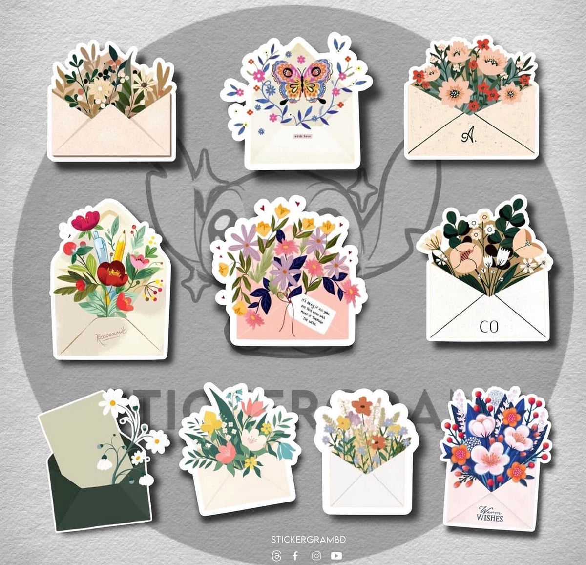 Envelope Sticker Images. Free Envelopes Sticker Set – Stickergram BD