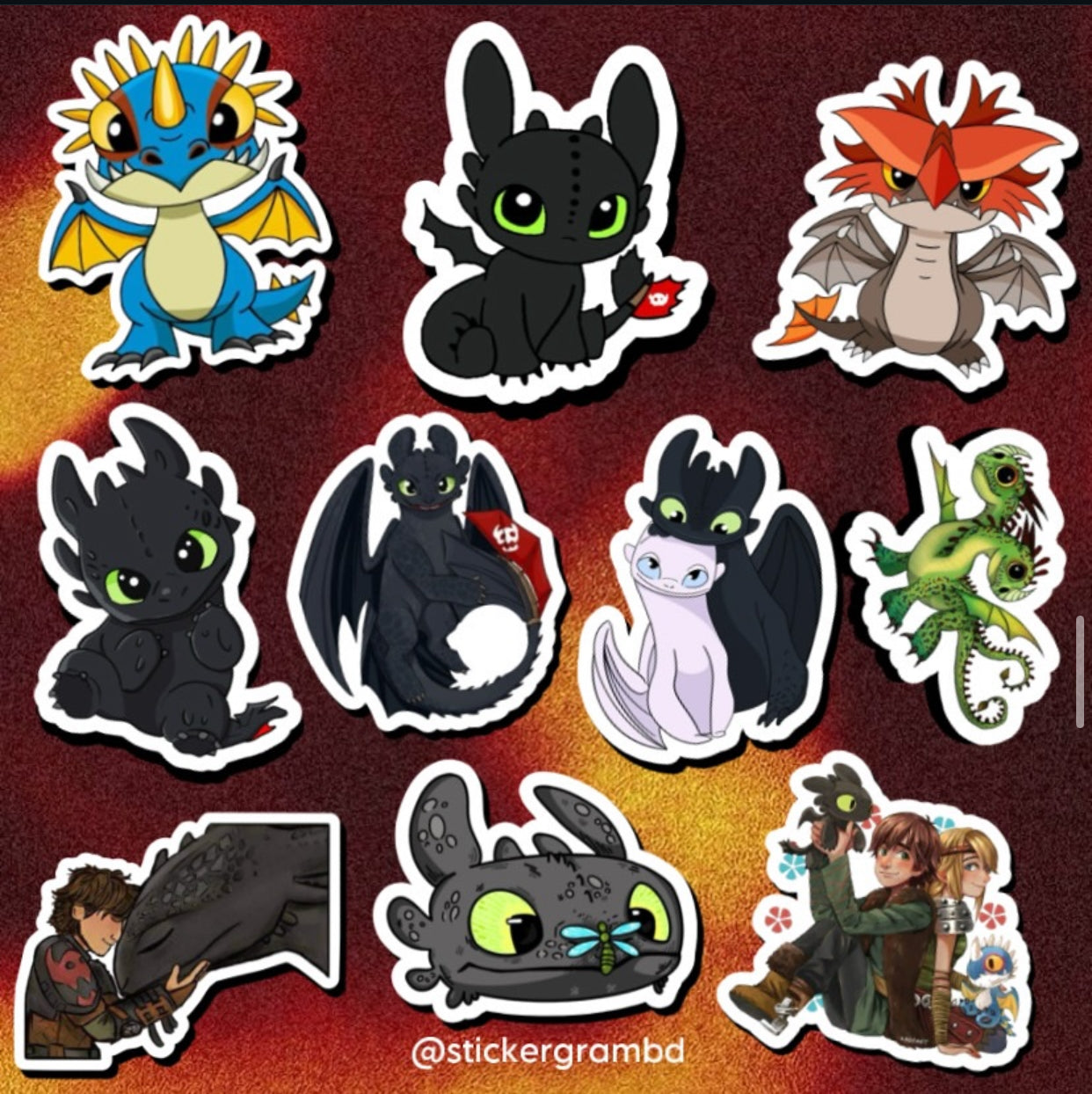 How to Train Your Dragon Sticker Set