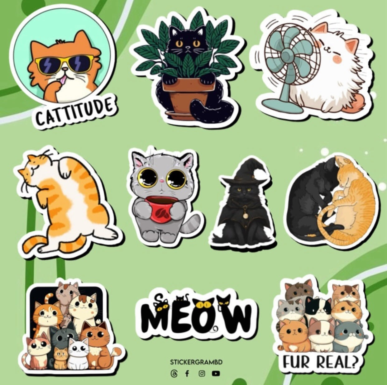 Cats Sticker Set 01 – Stickergram BD
