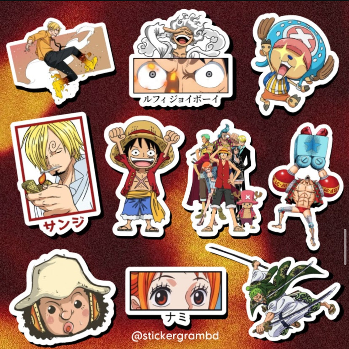 One Piece Sticker Set 02 – Stickergram BD