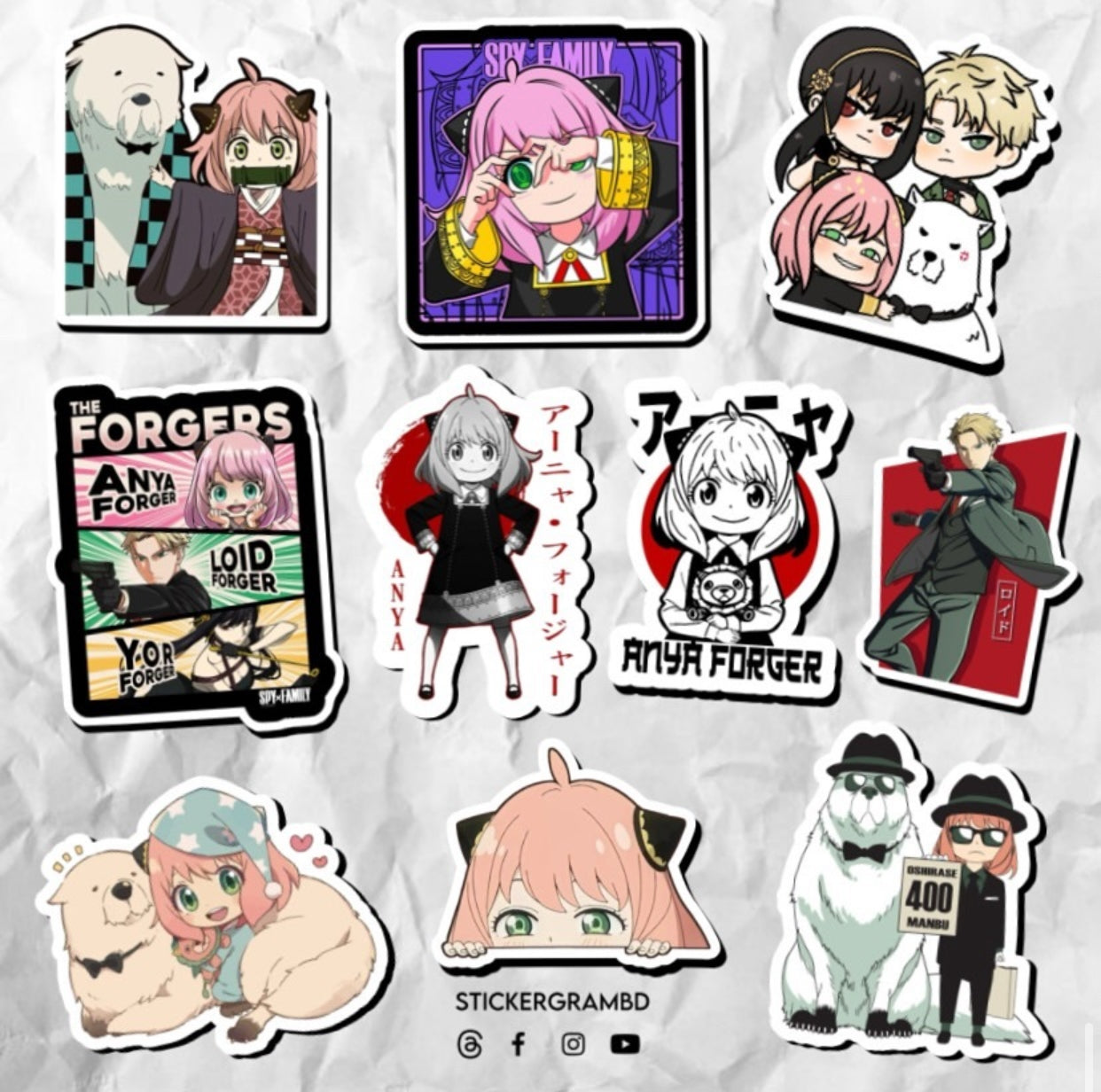 Spy X Family Sticker Set