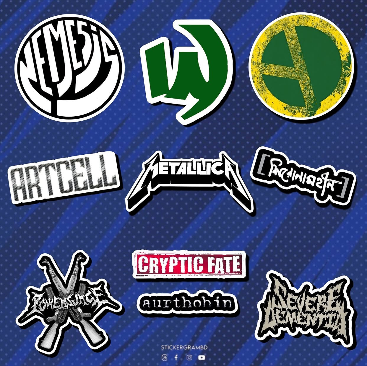 Metal Bands Sticker Set