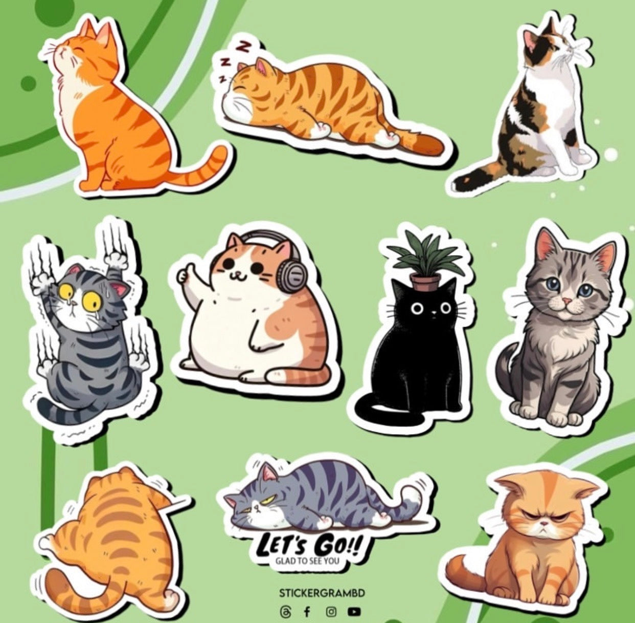 Cats Sticker Set 02