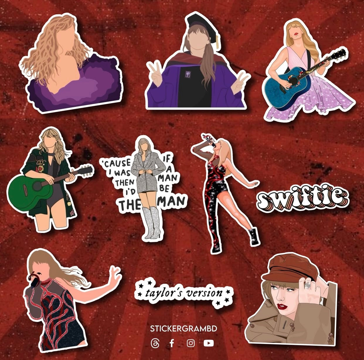 Taylor Swift Sticker Set
