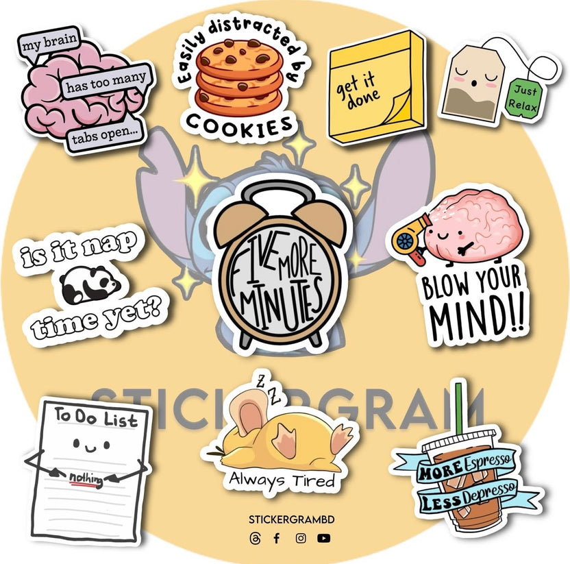 Lazy Sticker Set 01 – Stickergram BD
