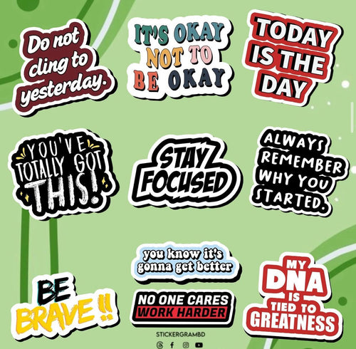 Motivation Sticker Set 02 – Stickergram BD