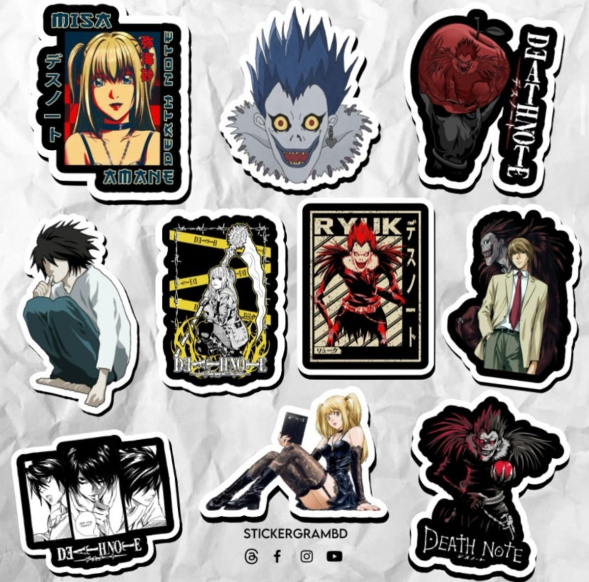 Deathnote Sticker Set – Stickergram BD