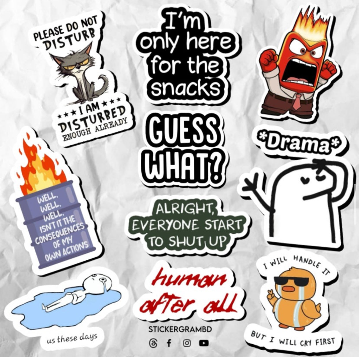 Sarcastic Sticker Set 09