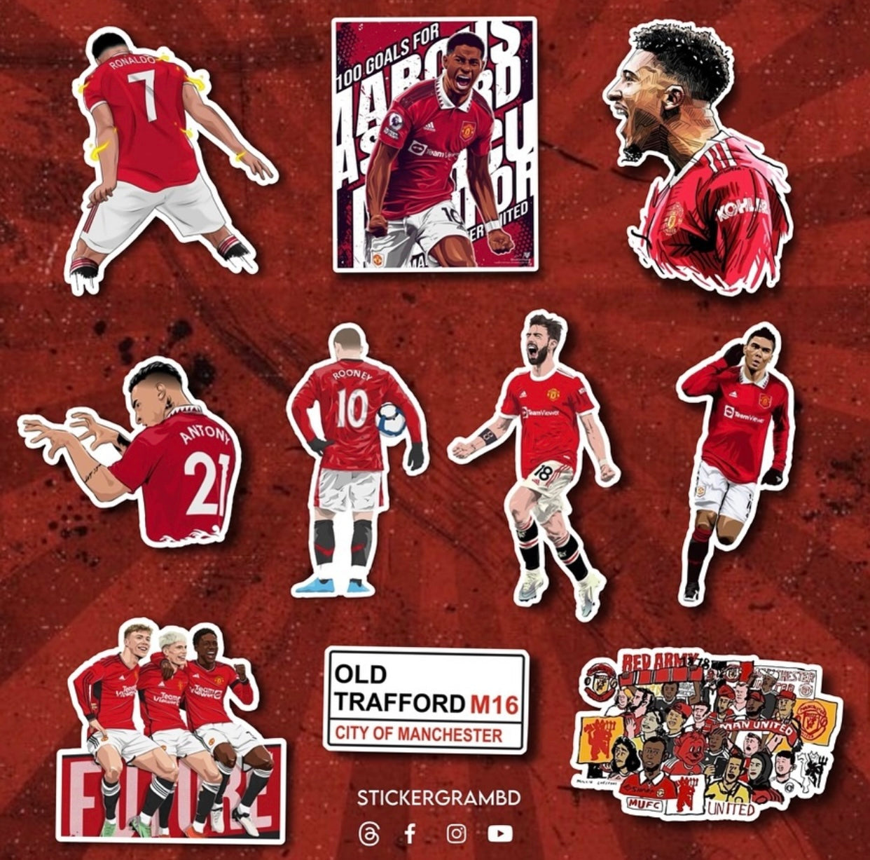 Manchester United Sticker Set