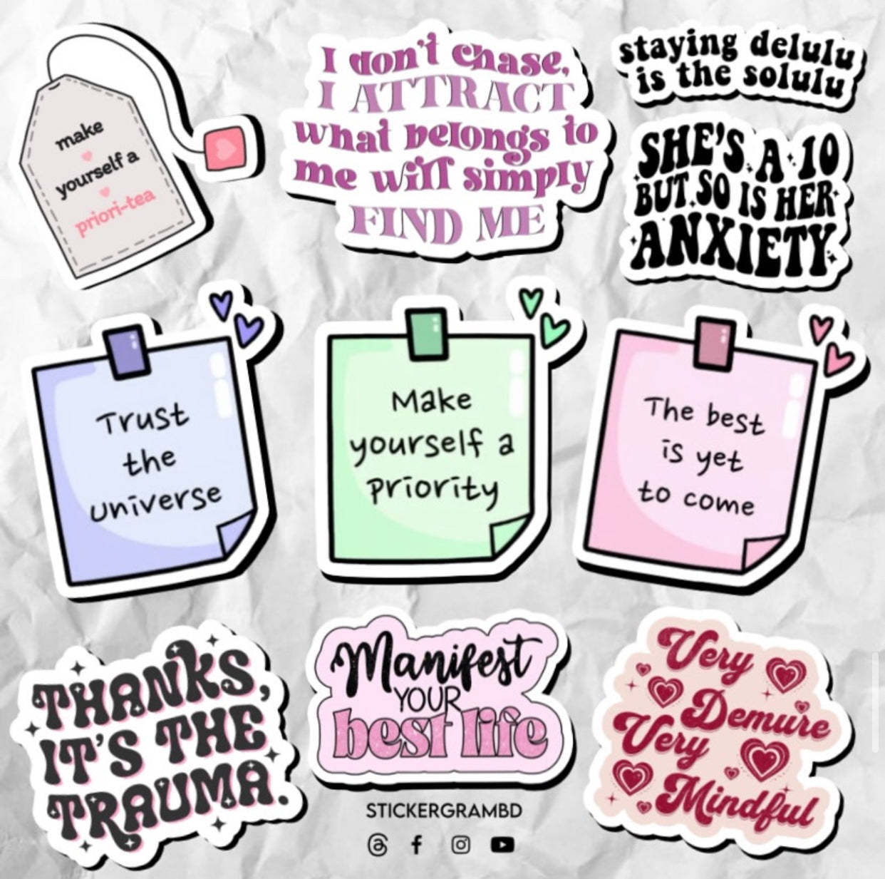 Manifesting Sticker Set