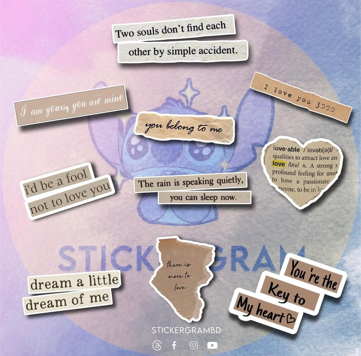 Texts Sticker Set – Stickergram BD