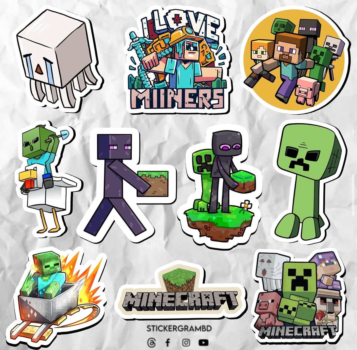 Minecraft Sticker Set