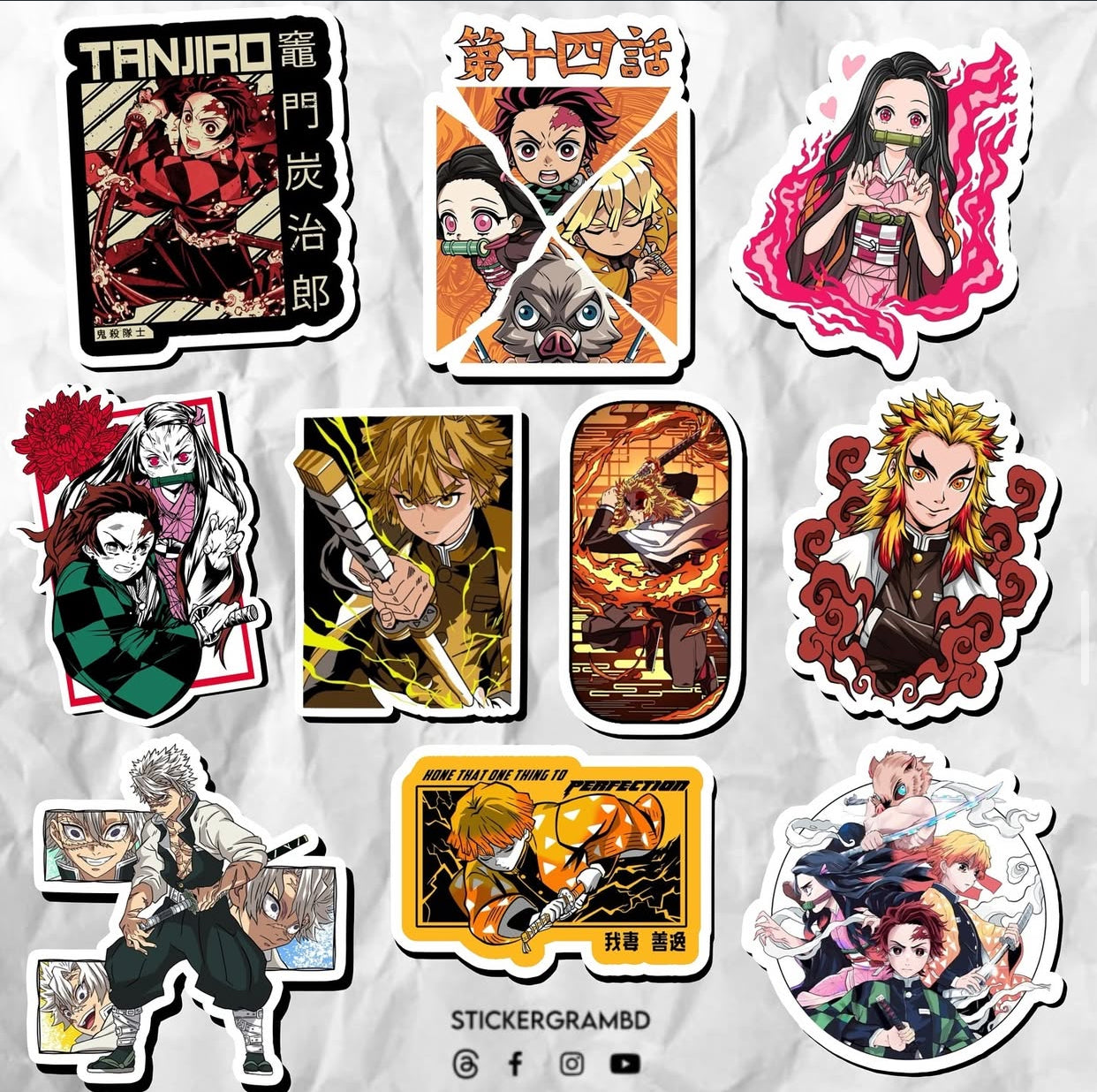 Demon Slayer Sticker Set 03 – Stickergram BD