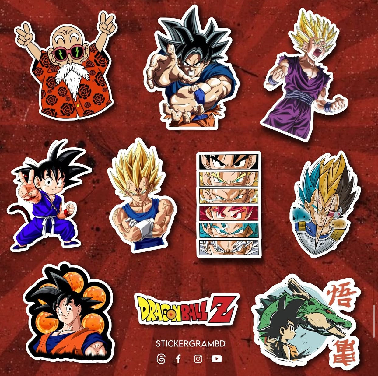 Dragonball Sticker Set