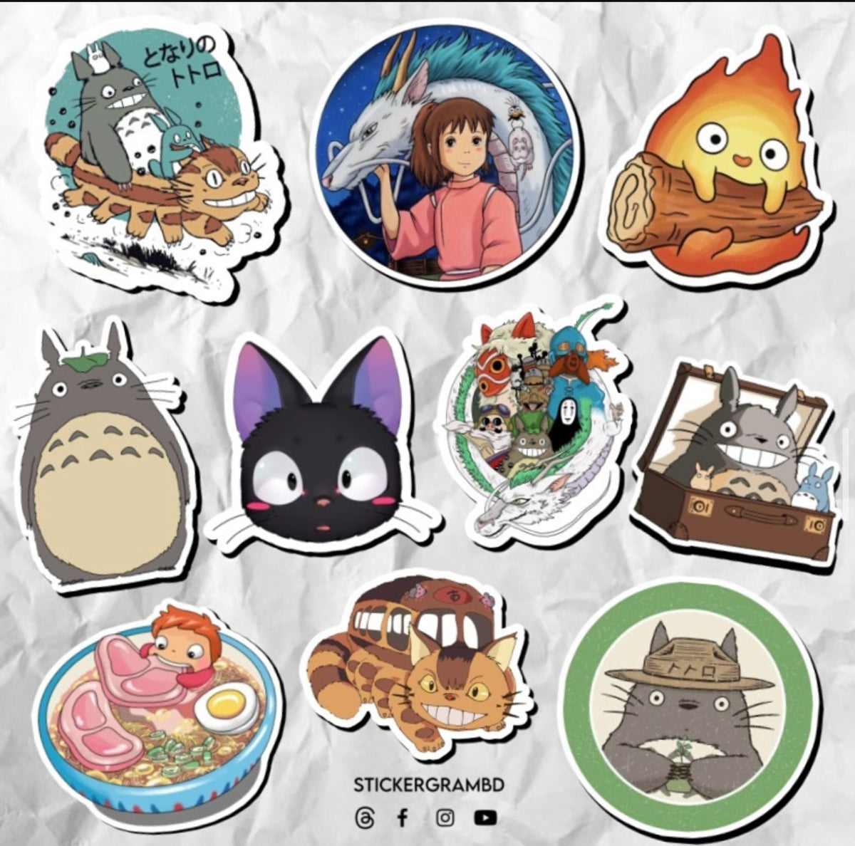 Studio Ghibli Sticker Set – Stickergram BD