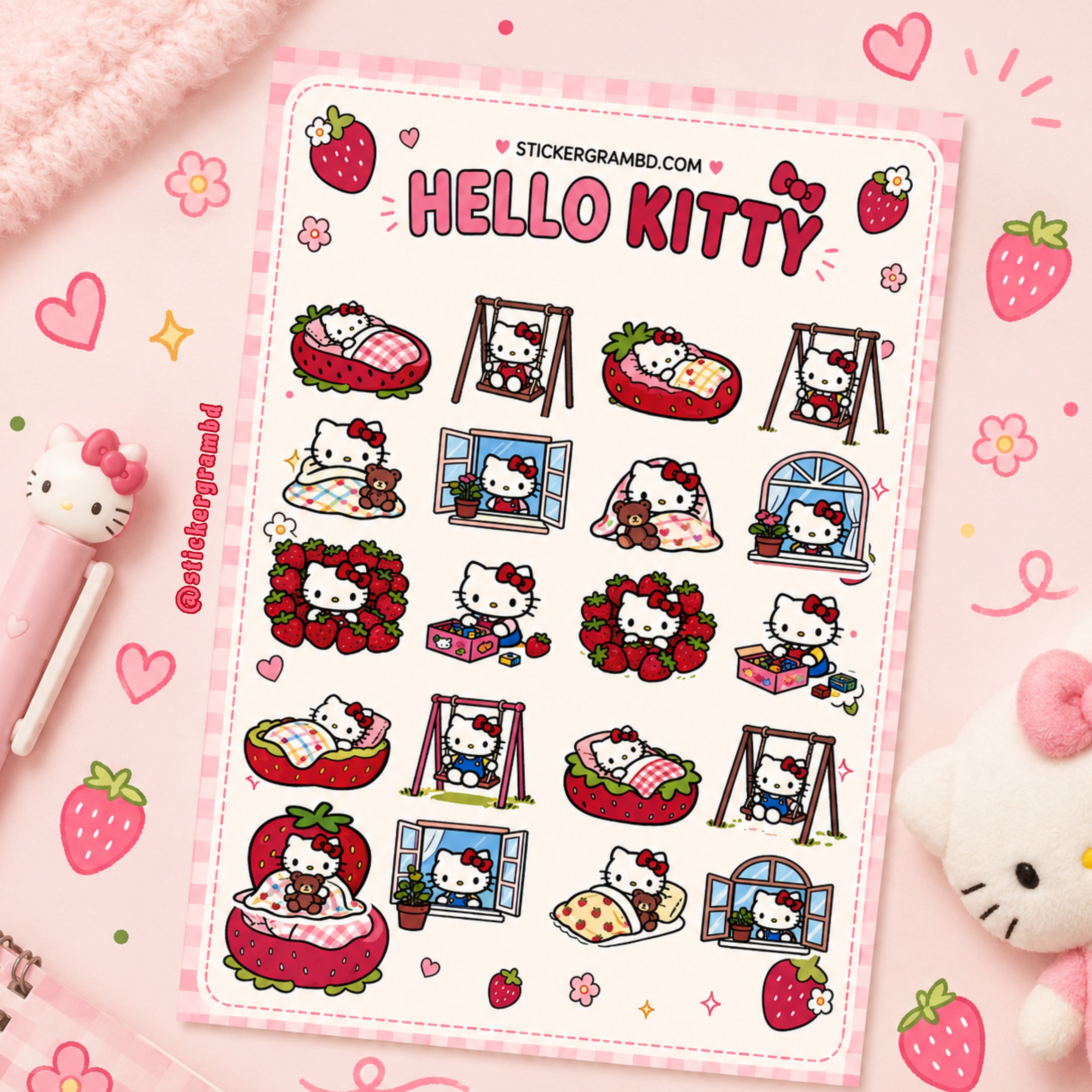 Hello Kitty Sticker Sheet