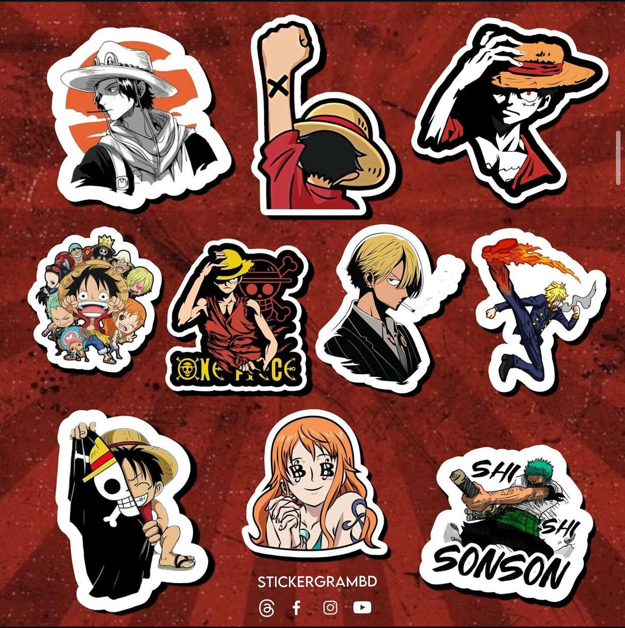One Piece Sticker Set 03