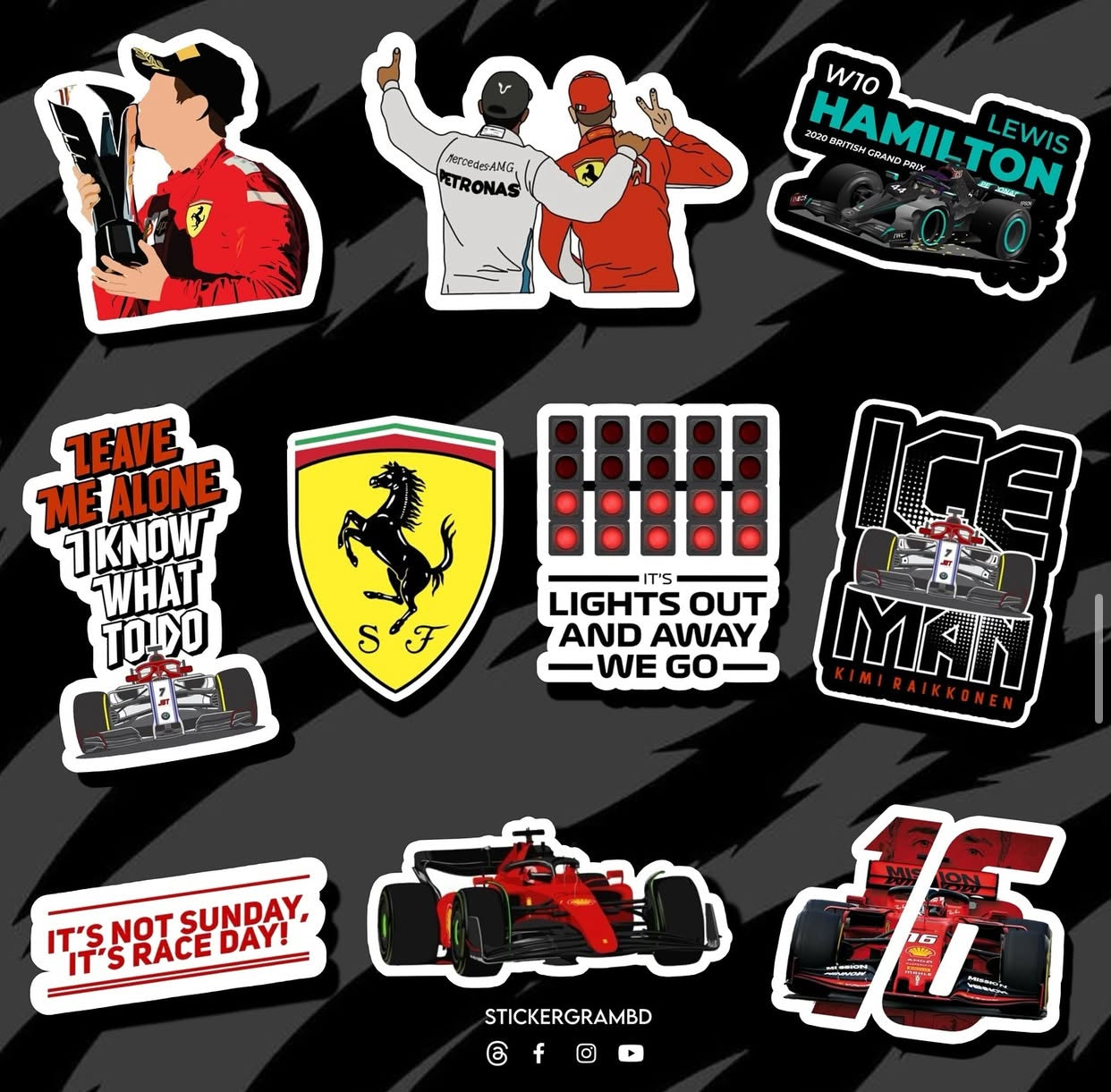 F1 Sticker Set 02
