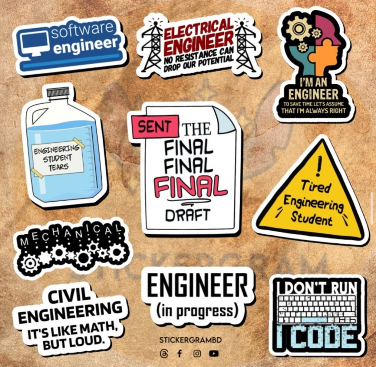 Engineering Sticker Set