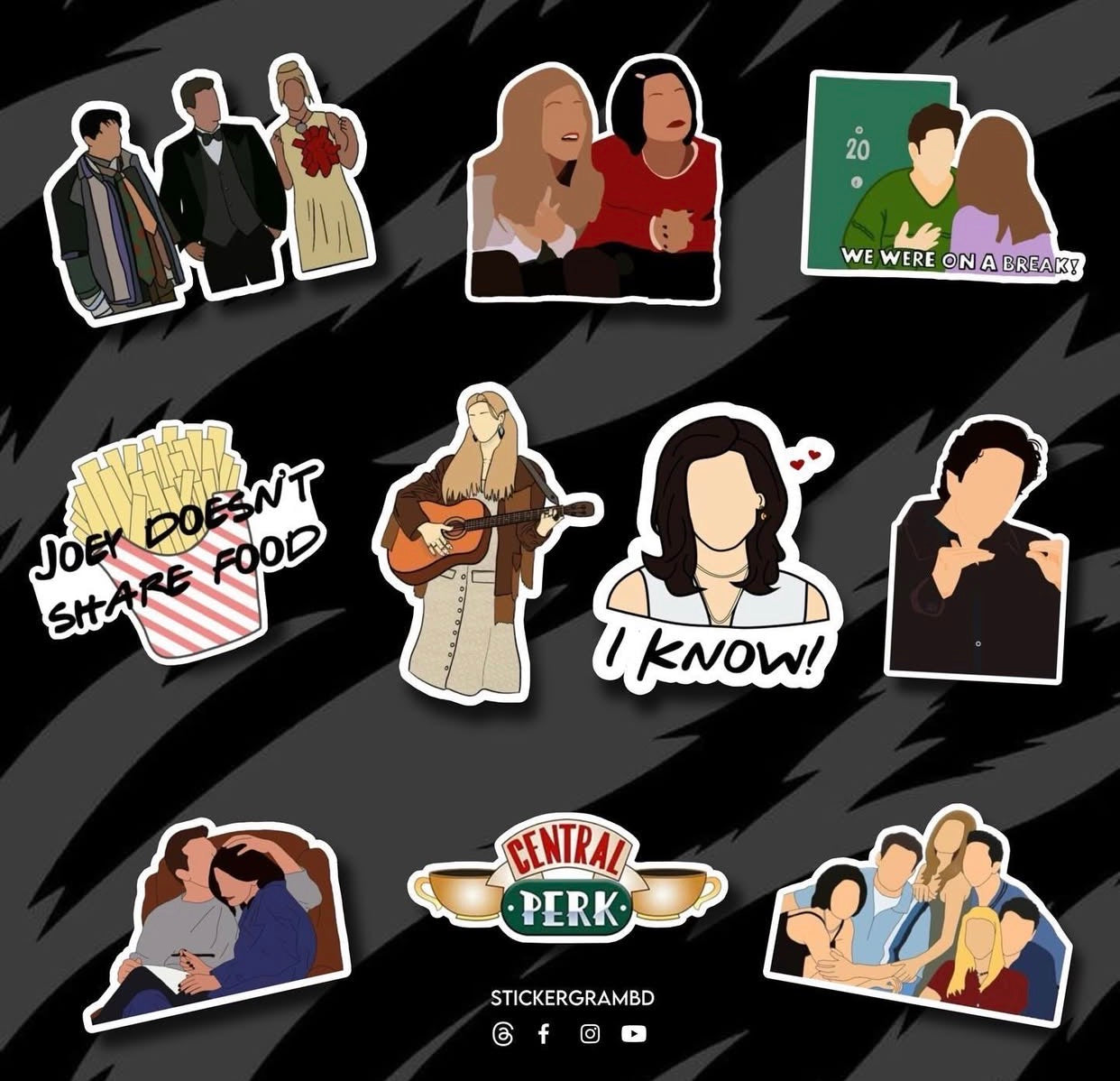 Friends Sticker Set 02 – Stickergram BD