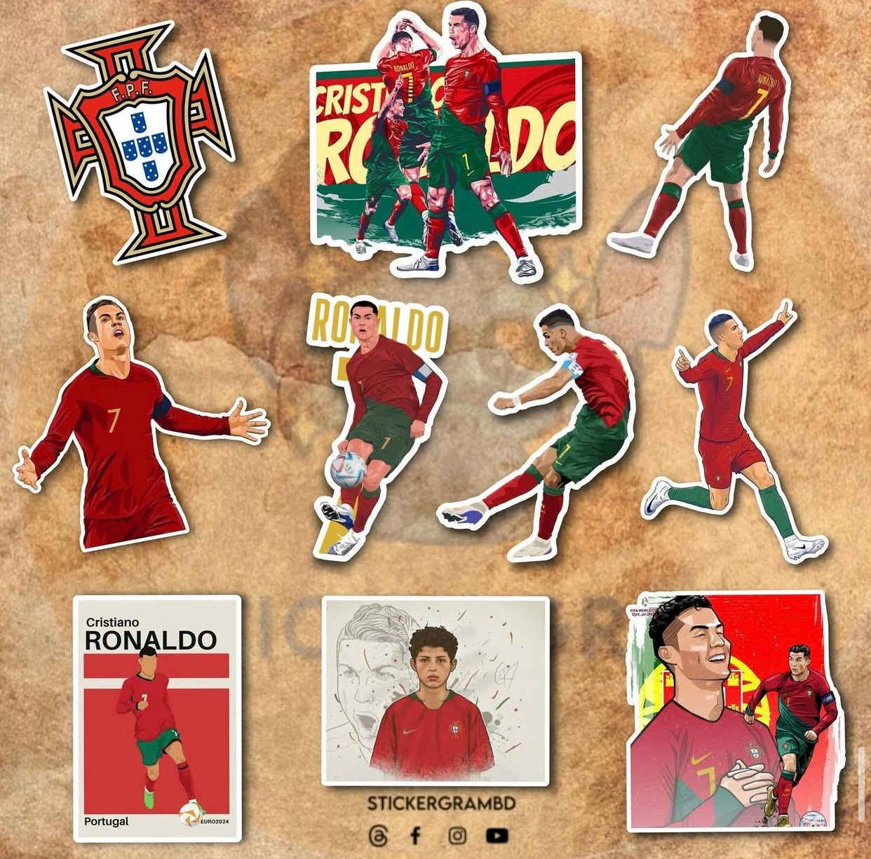 Cr7 Sticker Set 02