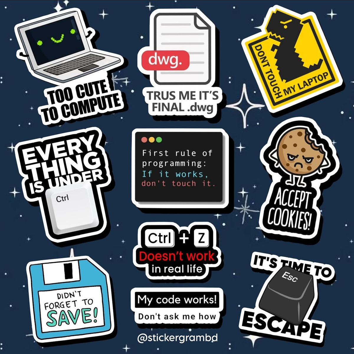 Programming Sticker Set – Stickergram BD