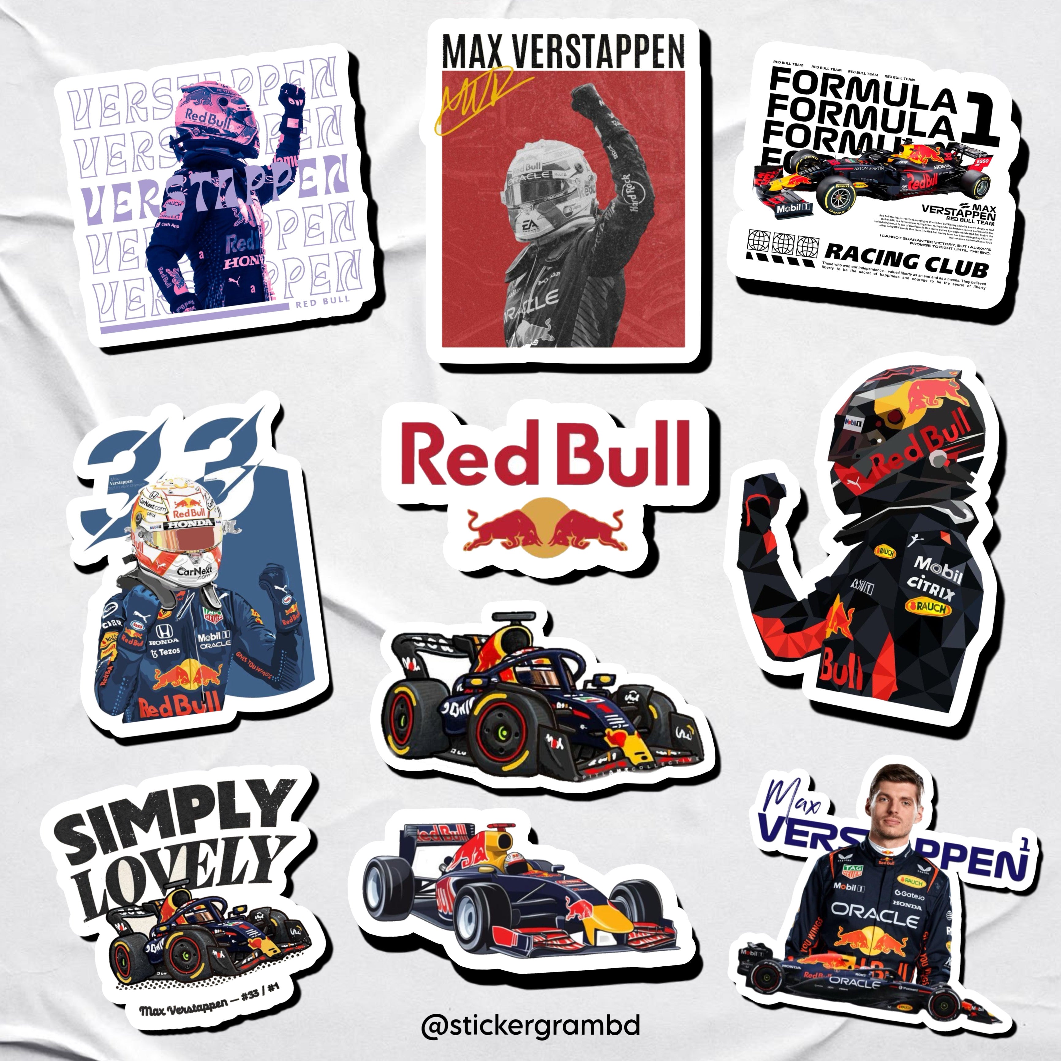 Max Verstappen Sticker Set