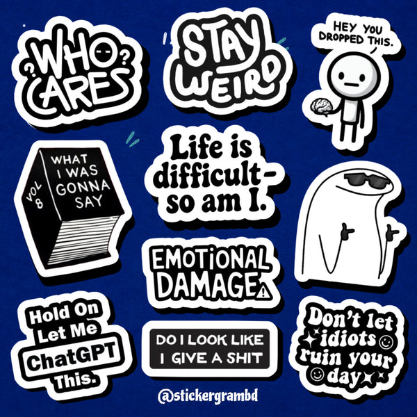 Sarcastic Sticker Set 10