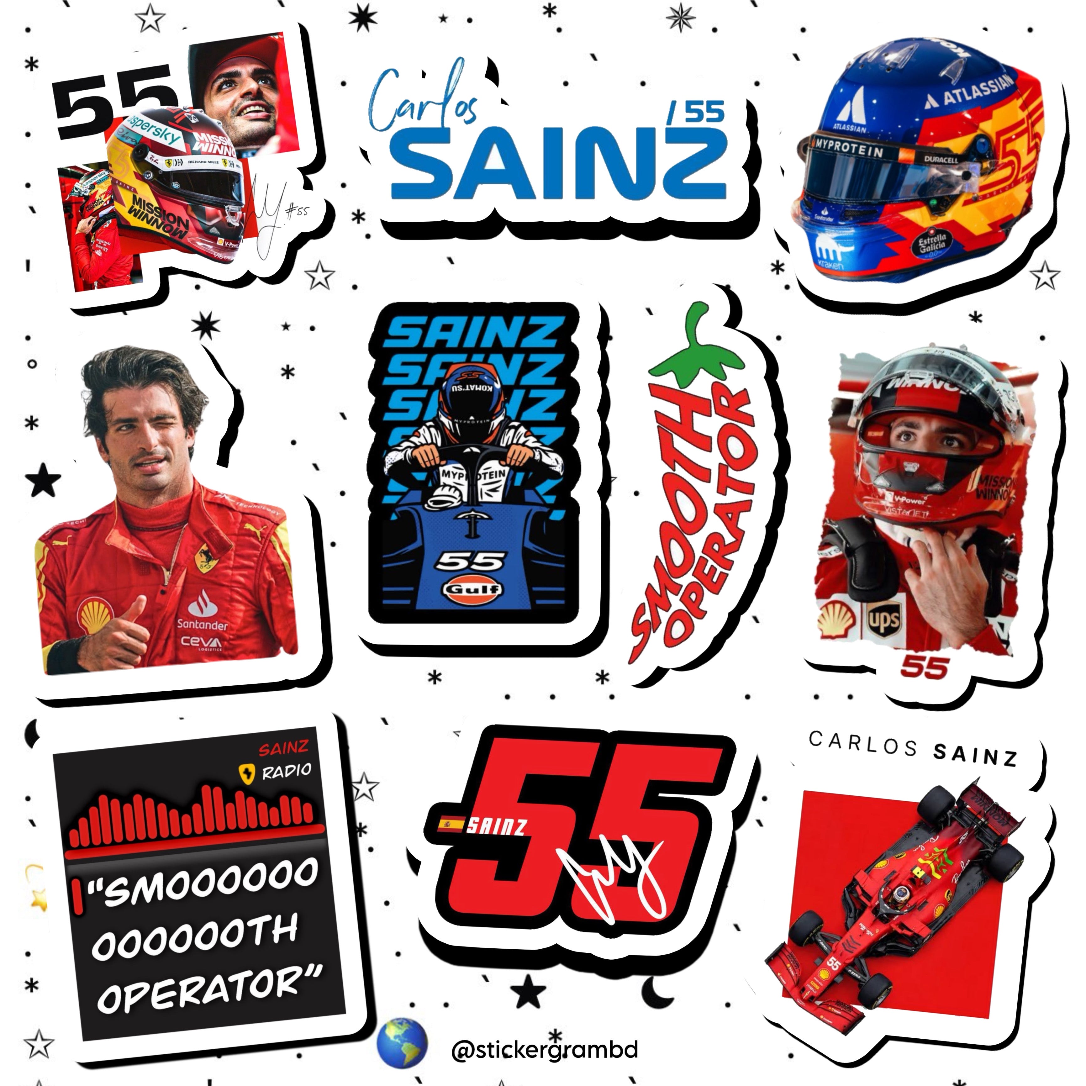 Carlos Sainz Sticker Set