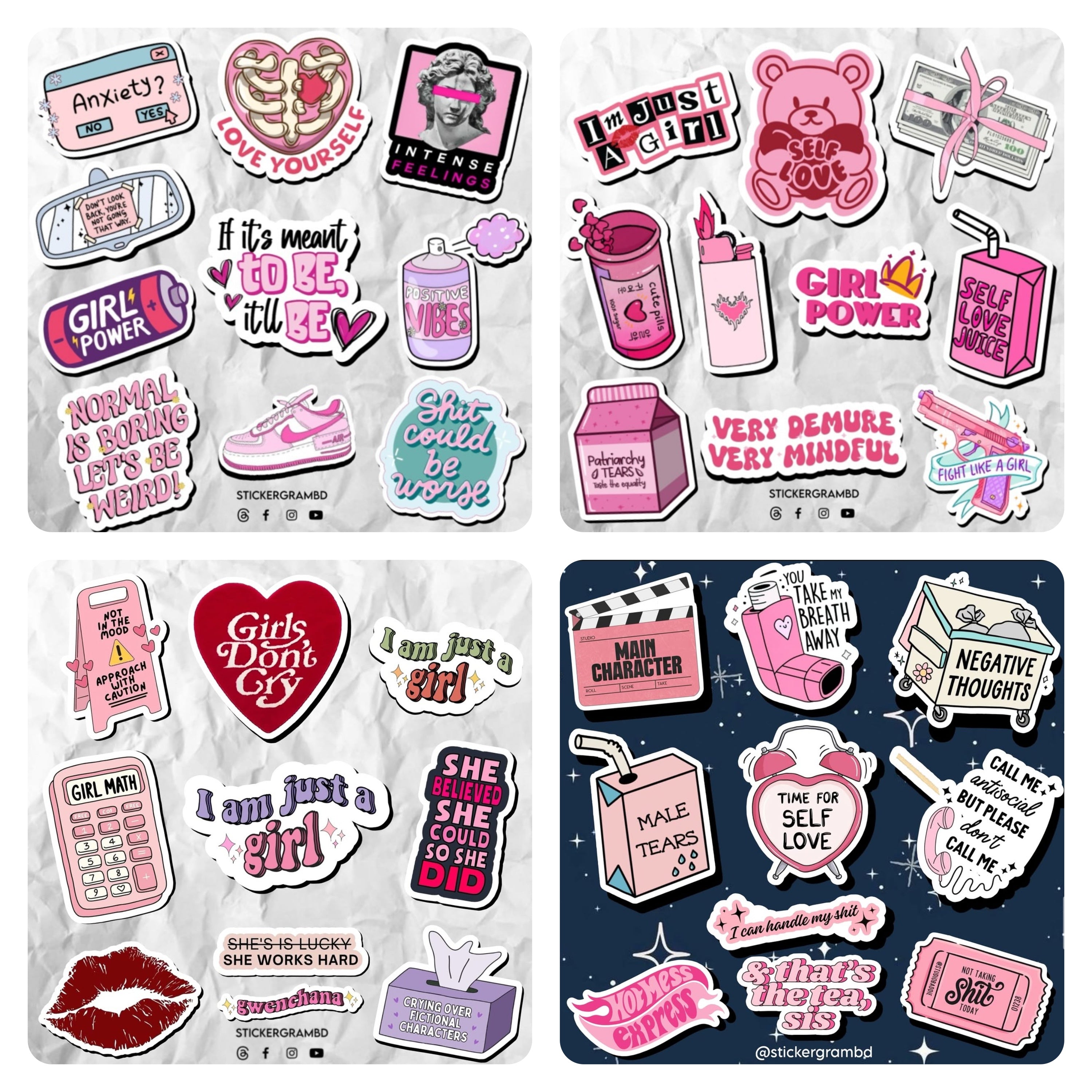 Girl Power Stickers Bundle