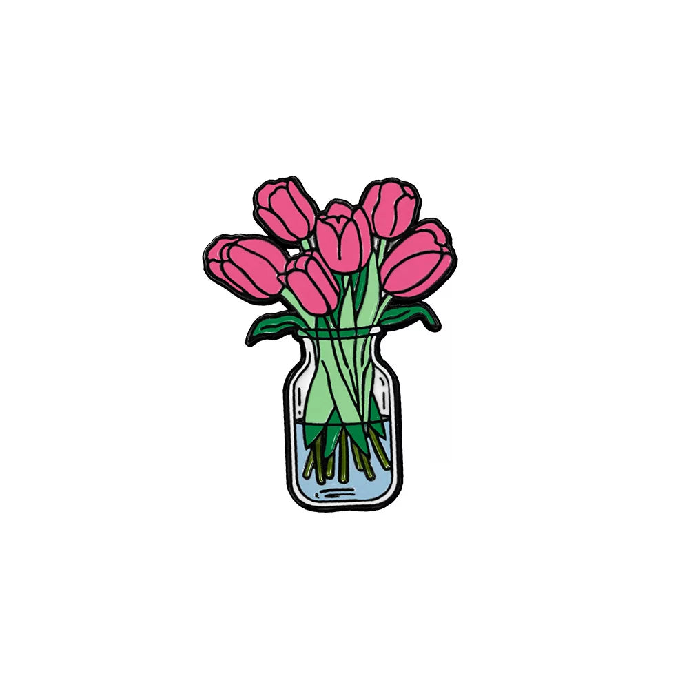 Flower Metal Pin 01