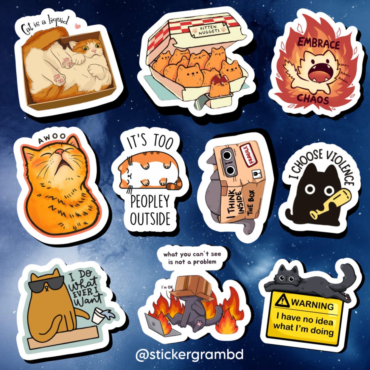 Cat Memes Sticker Set