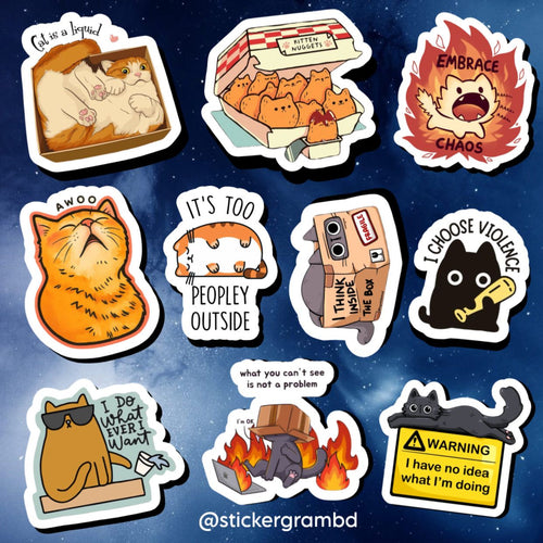Cat Memes Sticker Set – Stickergram BD