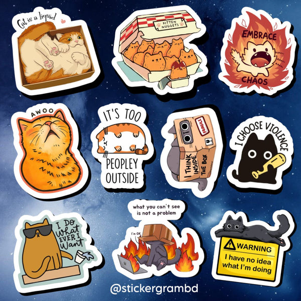 Cat Memes Sticker Set
