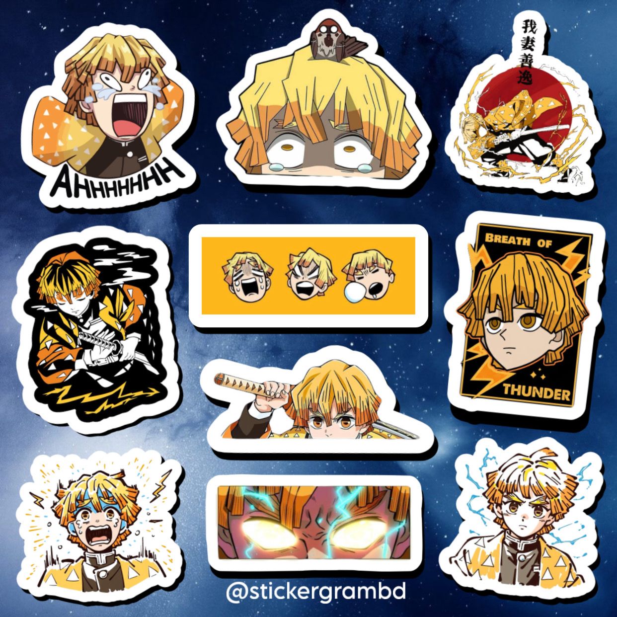 Zenitsu Sticker Set